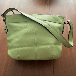 Lime Green leather sling bag..great color for Spring!